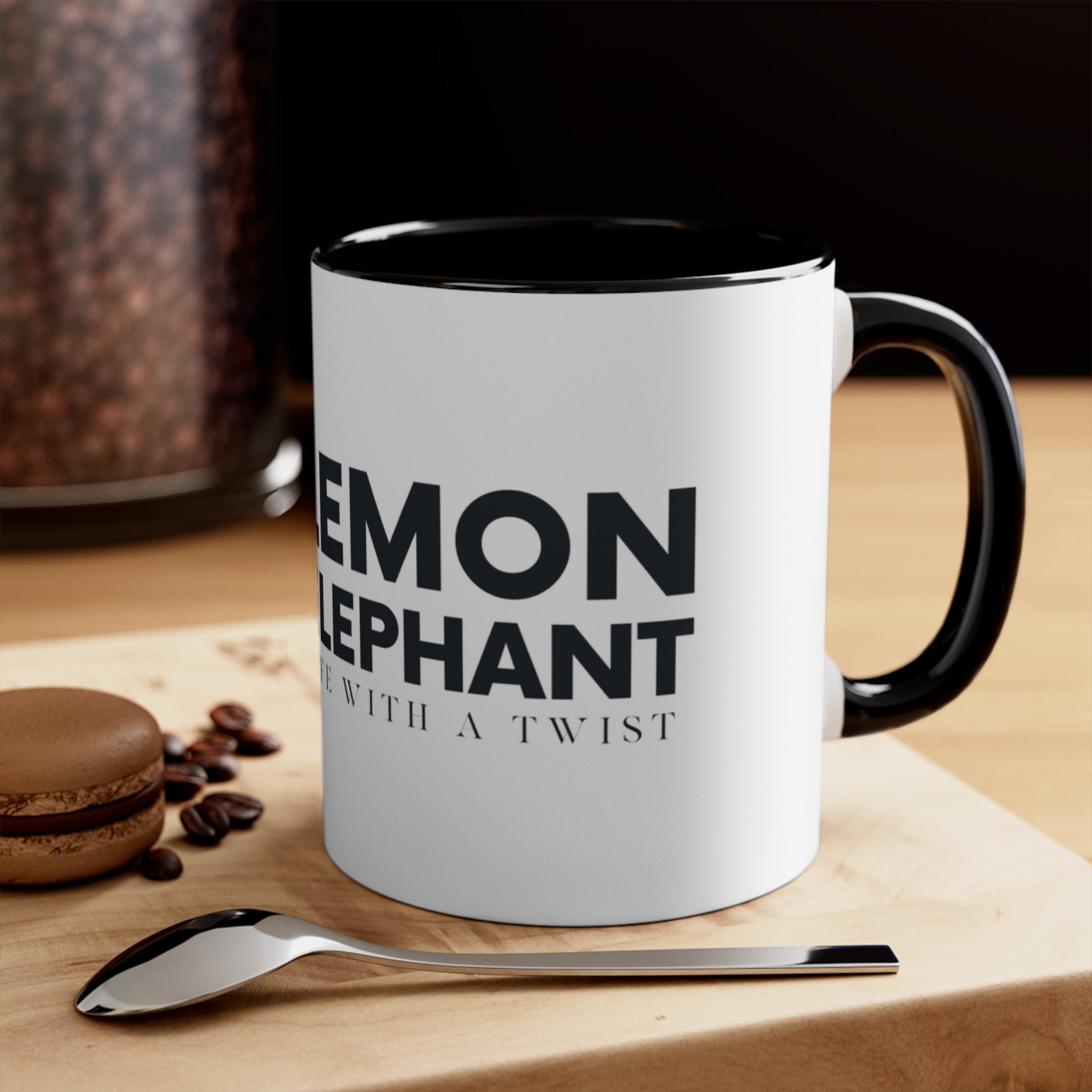 Lemon Elephant Logo Coffee Cup