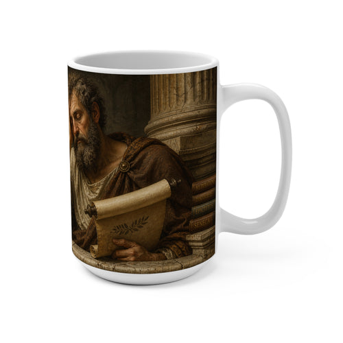 “I Require Silence and Emotional Support Coffee” Funny Renaissance Mug | Sarcastic Coffee Cup, Introvert Humor Gift, Classical Art 15oz Mug