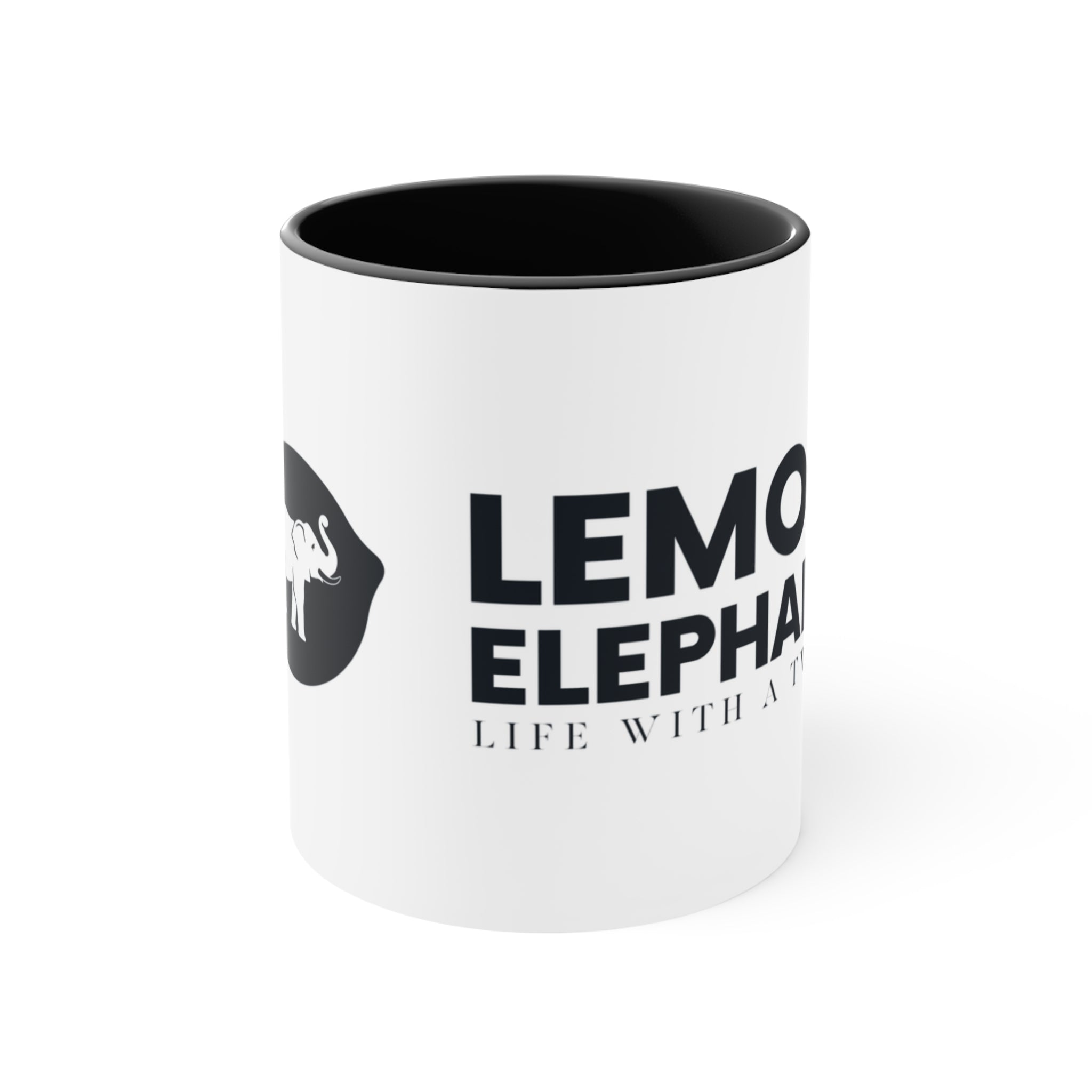 Lemon Elephant Logo Coffee Cup